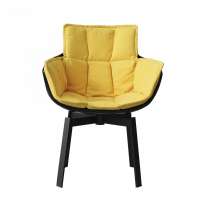 Italian design living room fiberglass shell fabric cushion modern husk chair