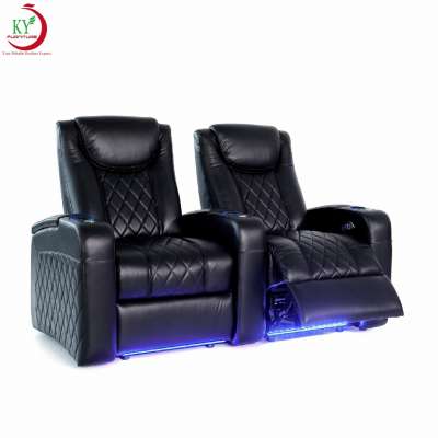 JKY Furniture Modern Design Leather Adjustable Electric Love Seats Living Room Recliner Sofa