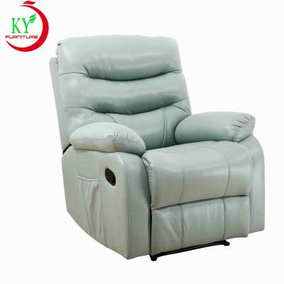 JKY Living Room Home Furniture One Seat Manual Modern Design Faux Leather Club Recliner Chair