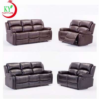 JKY Furniture Amazon Wayfair Hot Sale Factory Supply Living Room Furniture Cinema Leather Functional 3 Piece Recliner Sofa