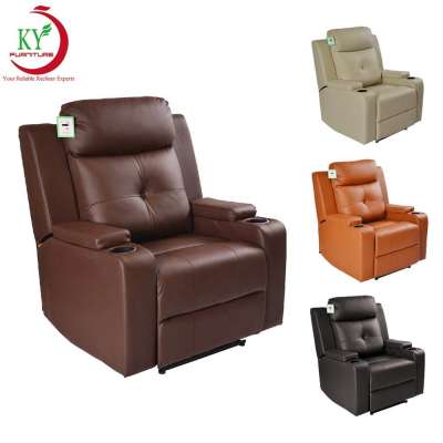 JKY Furniture Morden Adjustable Living Room Cinema Home Theater Power Electric With Usb Recliner Chair